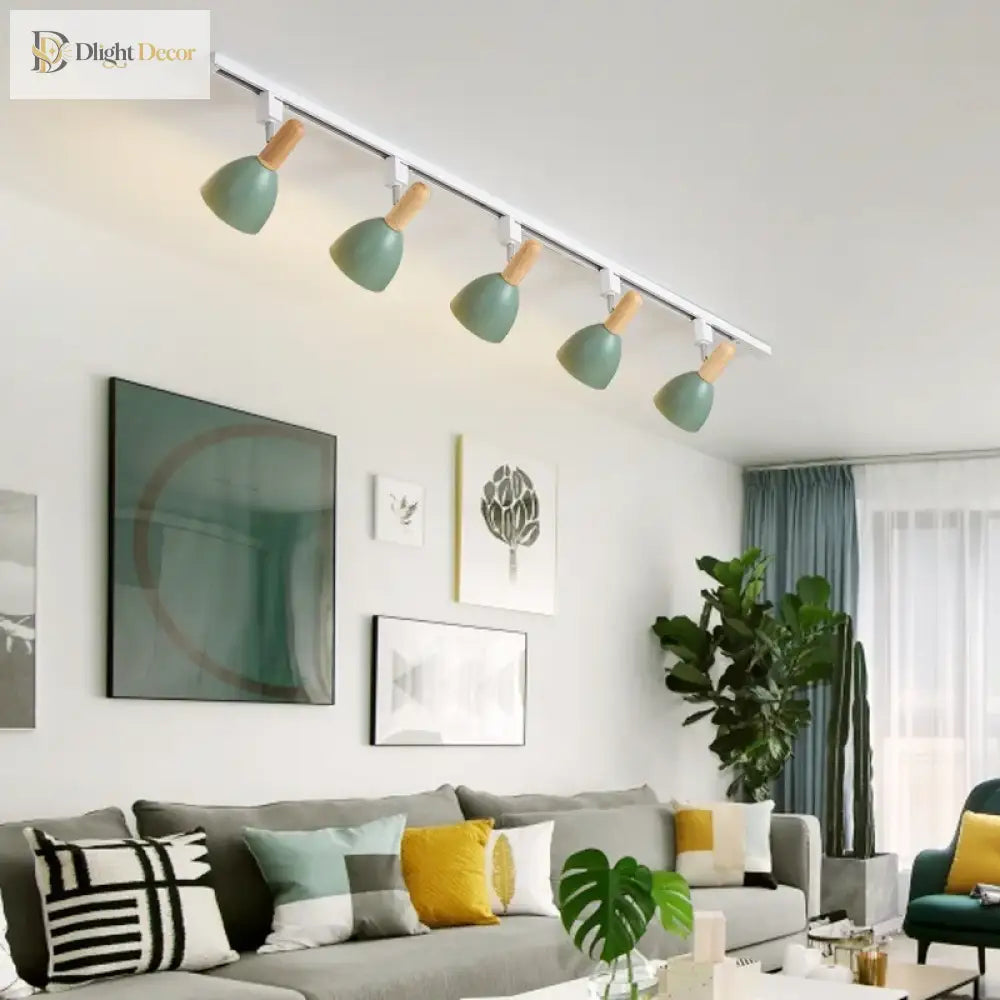 15W Modern Nordic Wooden LED Track Light - Ceiling Spotlight ceiling light