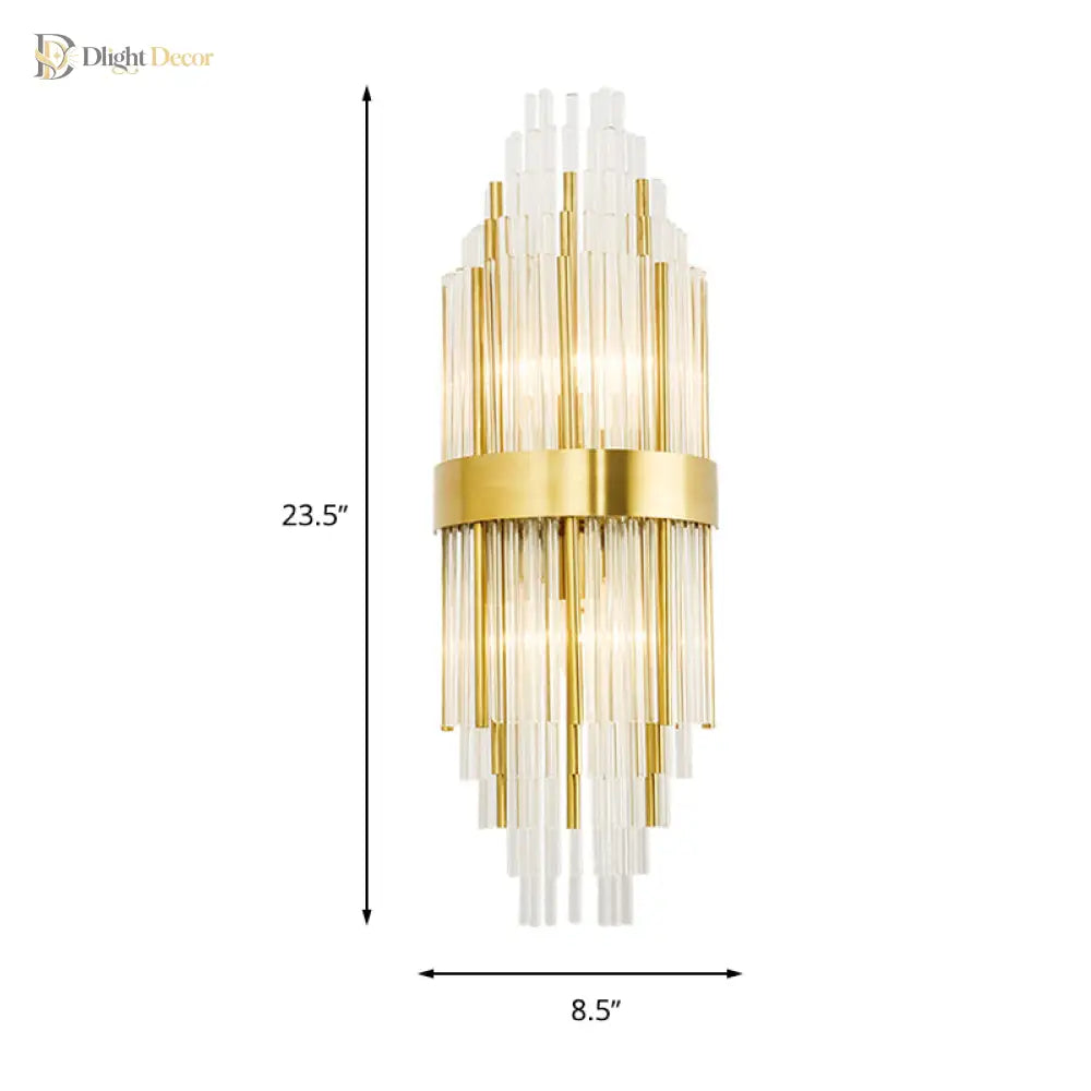 Modern Elegance Meets Sparkling Brilliance: The Gold Layered Crystal Sconce Light