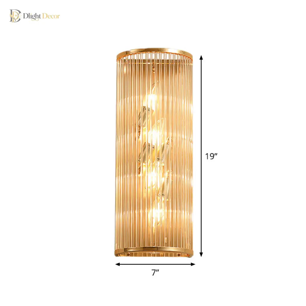 Modern Elegance Meets Warmth: Crystal Rod Wall Sconce