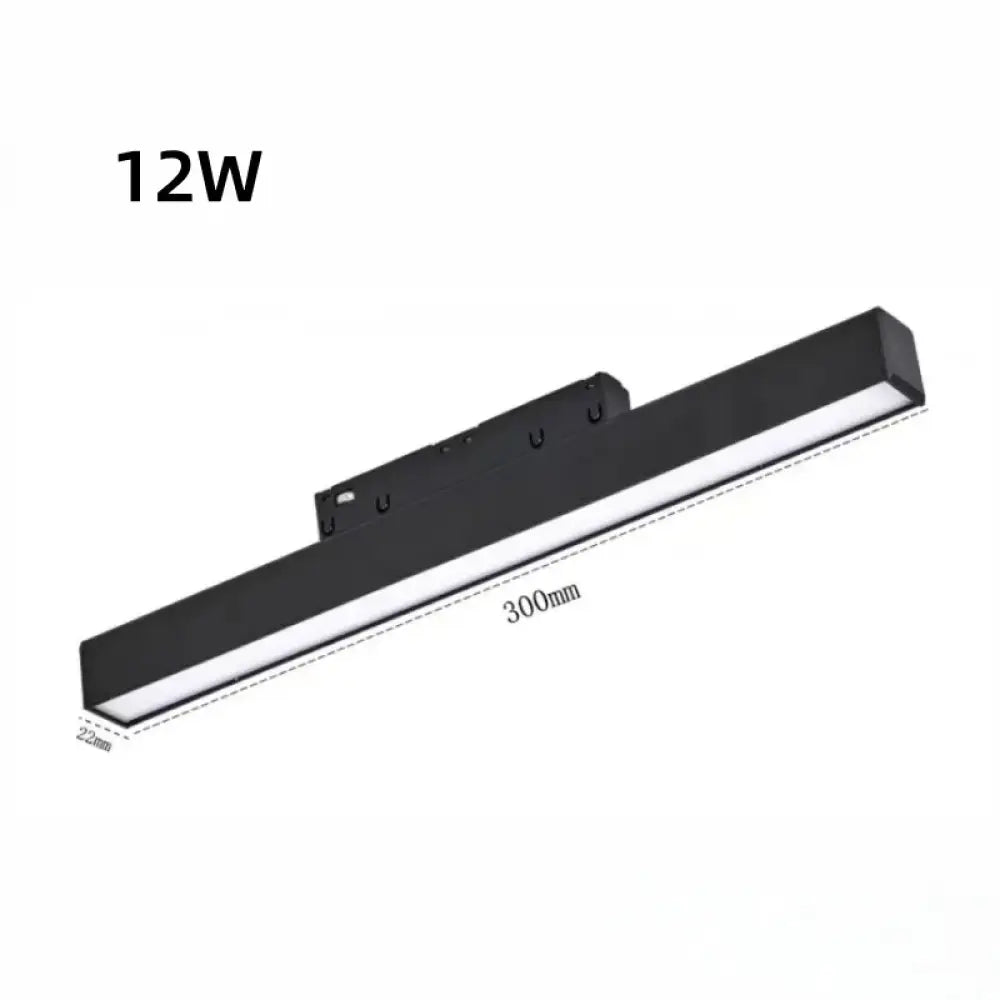 LED Embedded Magnetic Track Light - 6W/12W/18W/24W Folding Grille Spotlight 12W Floodlight / Cool white 6000K / CHINA