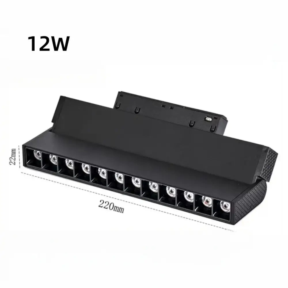 LED Embedded Magnetic Track Light - 6W/12W/18W/24W Folding Grille Spotlight 12W Folding Light / Cool white 6000K