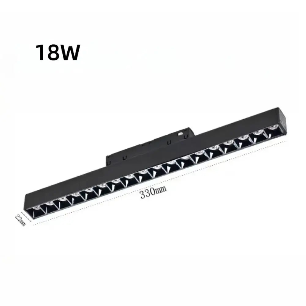 LED Embedded Magnetic Track Light - 6W/12W/18W/24W Folding Grille Spotlight 18W Grille light / Cool white 6000K / CHINA