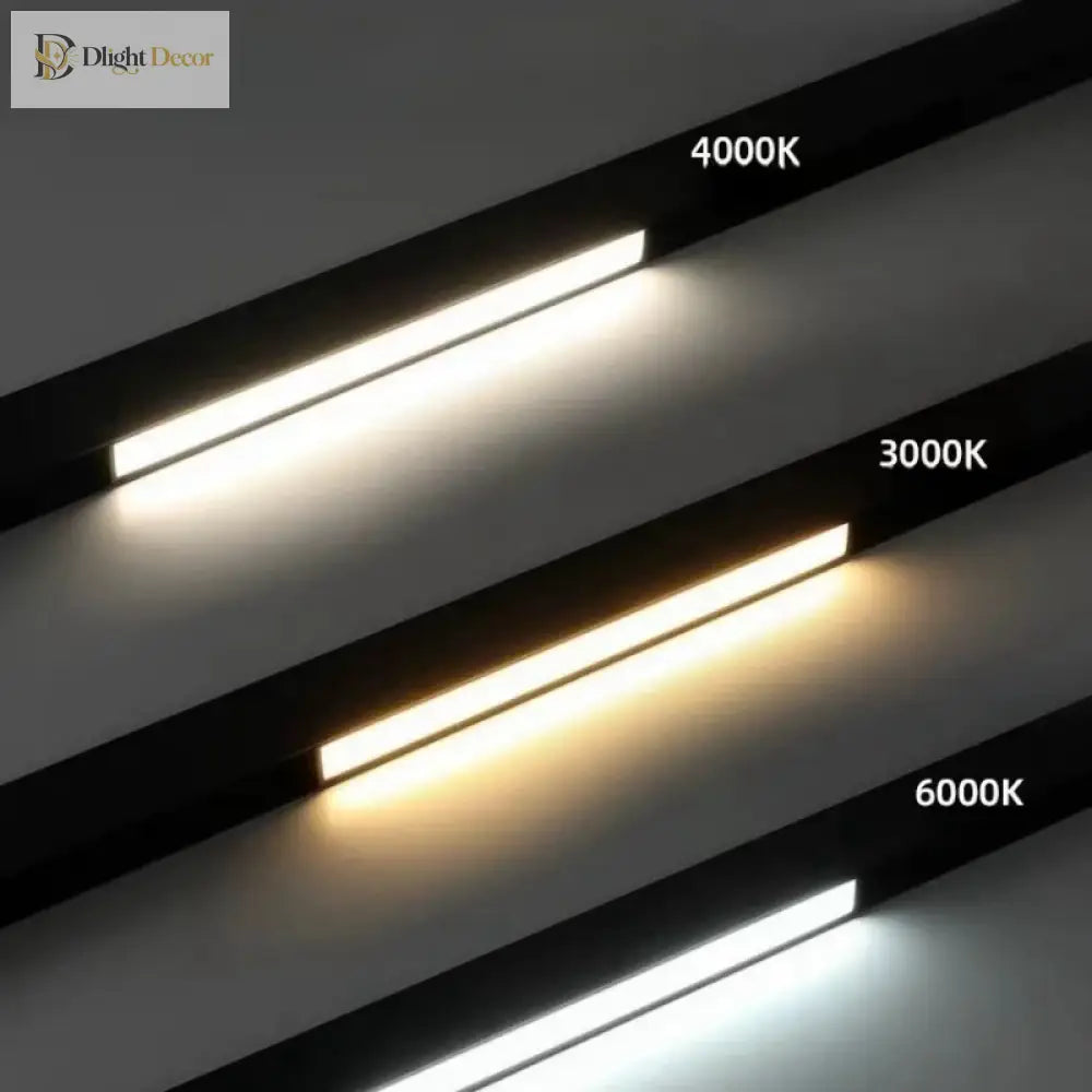 LED Embedded Magnetic Track Light - 6W/12W/18W/24W Folding Grille Spotlight ceiling light