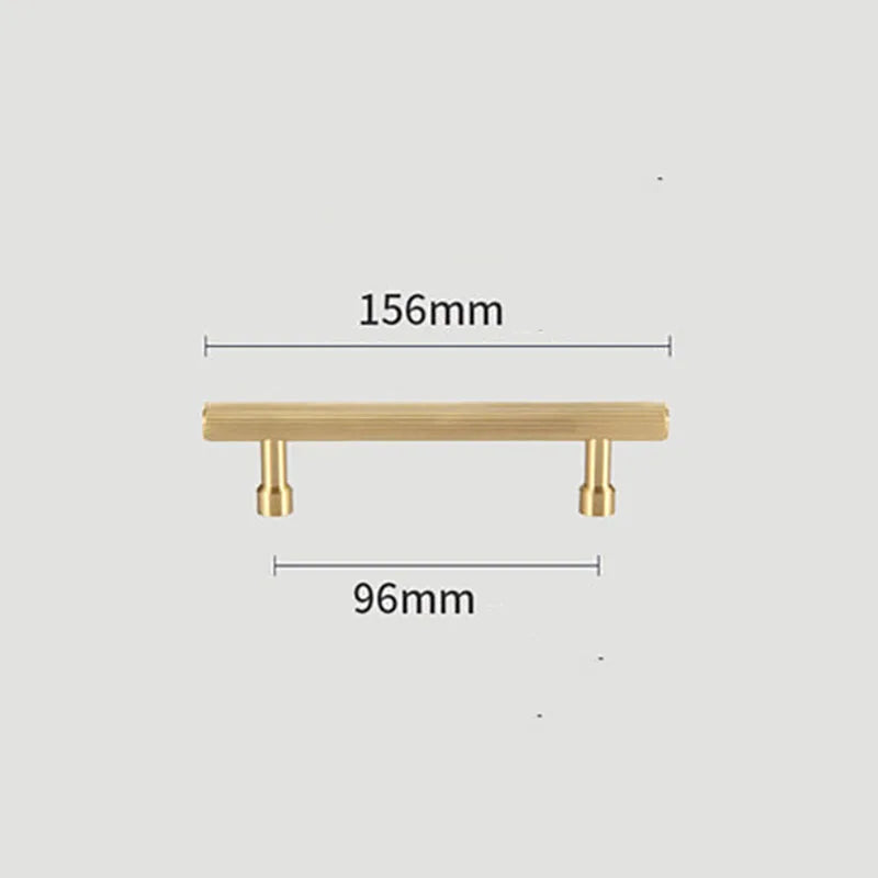 Gold and Black Brass T-Bar Handles – Straight Line Cabinet Pulls and Wardrobe Knobs TB9013-G156 Handles