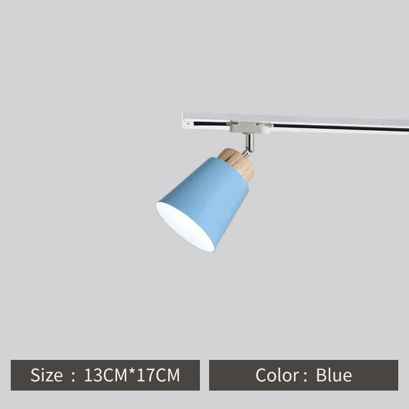 Macaron Nordic Track Light Modern COB Rail Spotlight Living Room Restaurant Wooden Ceiling Lights Commercial Shop Light