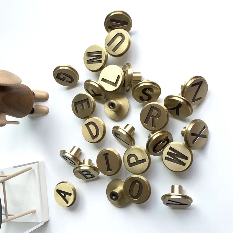 Solid Brass Letter Wall Hooks – Gold Bag Cloth and Cap Hanger for Home Decor and Cabinet Handles wall Hook
