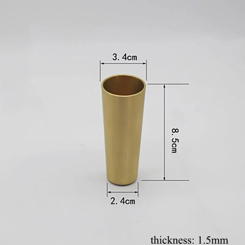 4pcs Brass Furniture Leg Covers – Chair Cups and Cabinet Tube Protectors for Tables Sofas and Wardrobes (62/85mm) 85mm