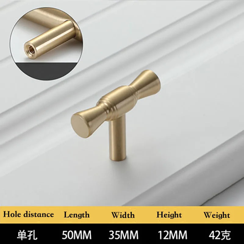 Solid Brass Kitchen Cabinet Handles – Modern Bar Pulls for Drawers and Wardrobes 50mm Handles