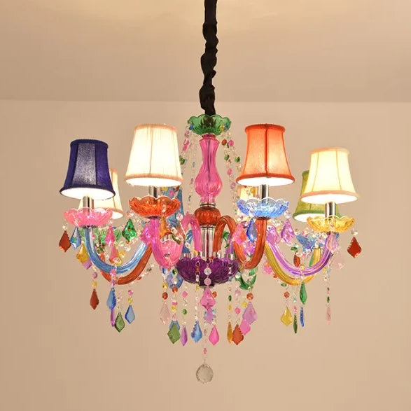 Bohemian Tiffany Style Crystal Chandelier - Vibrant Home Decor Lighting Chandelier