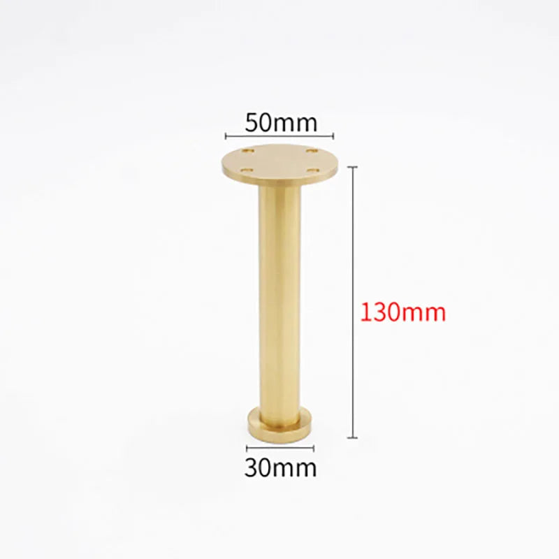 Solid Brass Cabinet Leg – Gold Furniture Feet for Kitchen TV Stands and Cupboards 130mm height Cabinet Legs