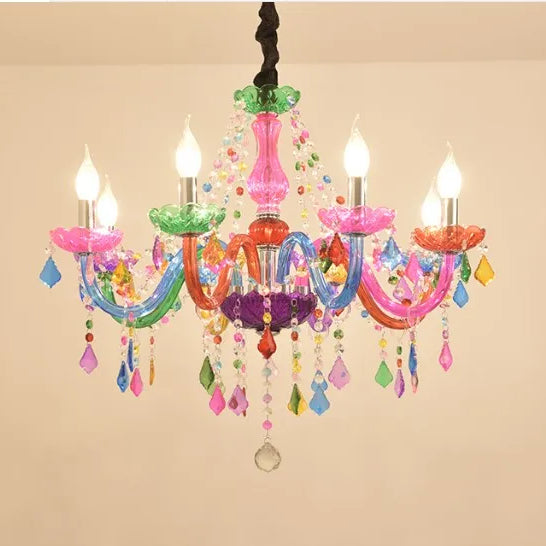 Bohemian Tiffany Style Crystal Chandelier - Vibrant Home Decor Lighting Chandelier