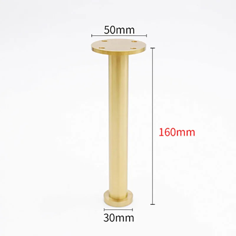 Solid Brass Cabinet Leg – Gold Furniture Feet for Kitchen TV Stands and Cupboards 160mm height Cabinet Legs