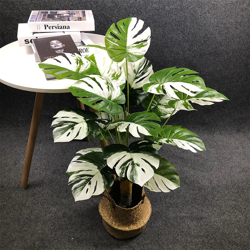 Dlight Decor White Monstera Palm for Bold Floor Styling