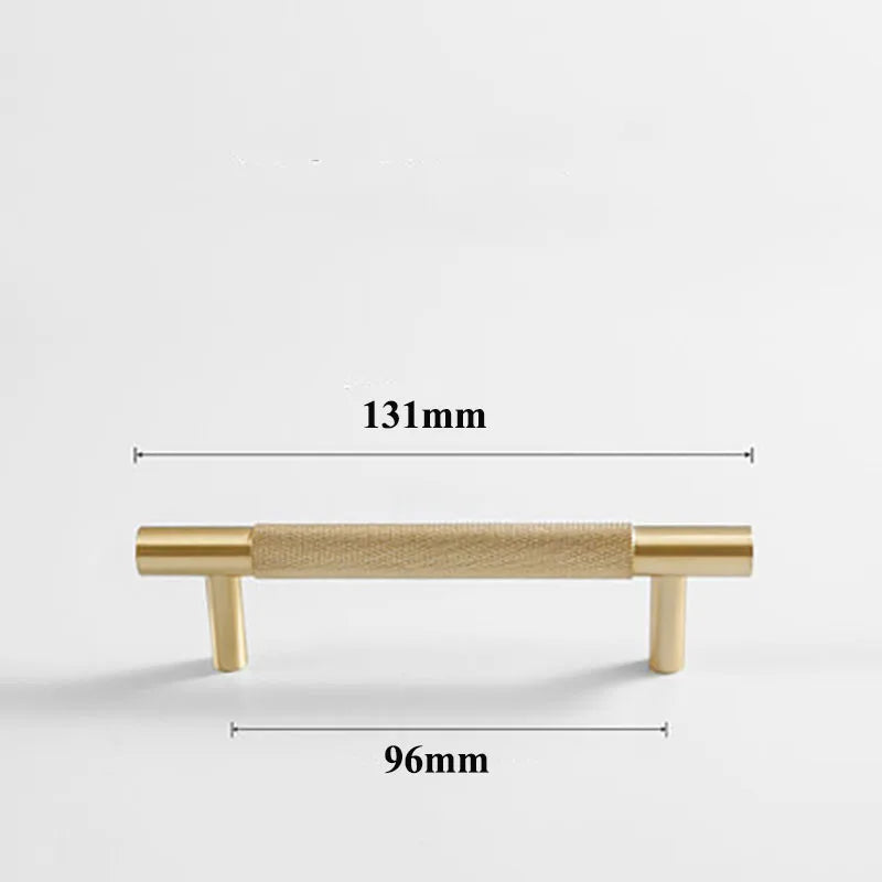 Brass Textured Cabinet Handles – Knurled Wardrobe Pulls and Drawer Knobs for Chest Drawers 9005-131 Handles