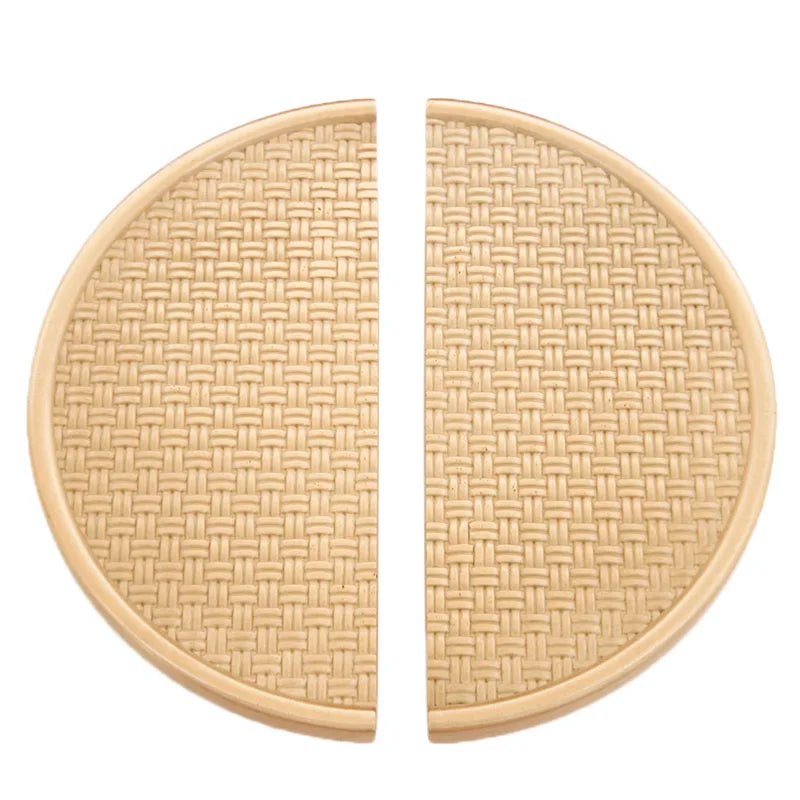 Gold Round Brass Cabinet Handles – Textured Braided Pattern Pulls for Wardrobes Bookcases and Wine Cabinets Knob