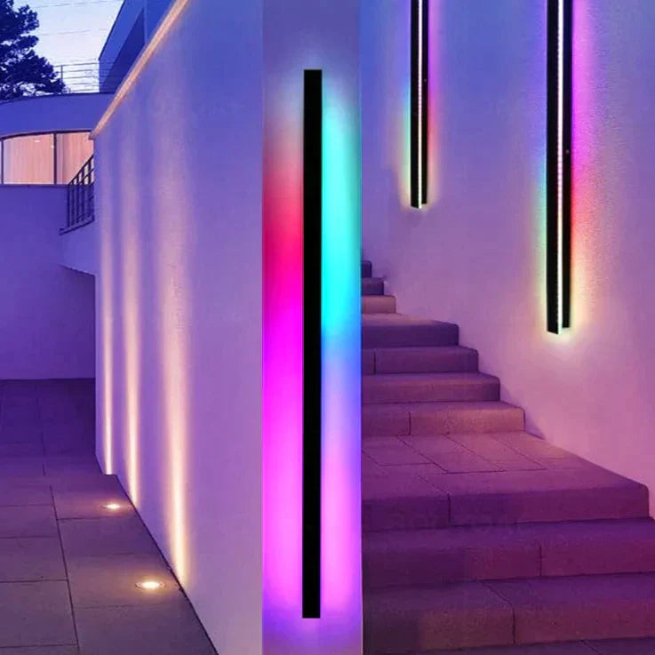 Fleur’s Modern Rgb Wall Light - Outdoor Porch And Balcony Decorative Lamp With Remote Control Lamps
