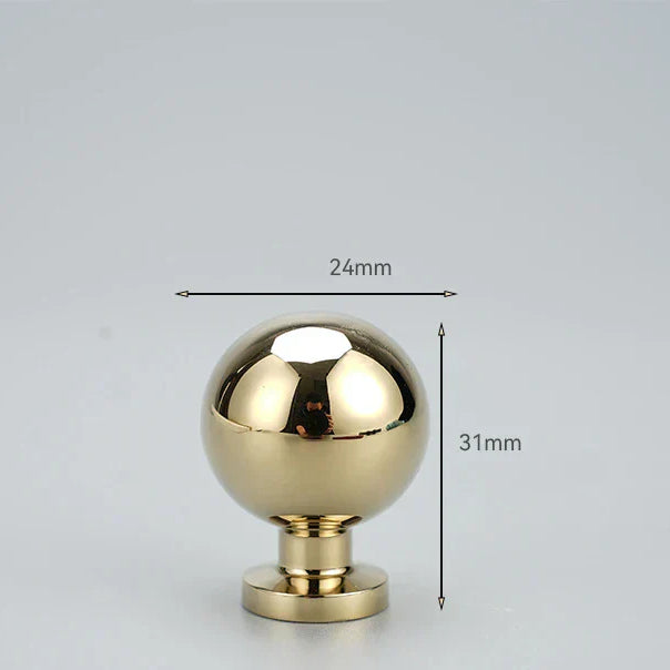 Chrome and Polished Gold Brass Furniture Handles – Modern Cabinet Drawer and Wardrobe Knobs PG 24mm Handles