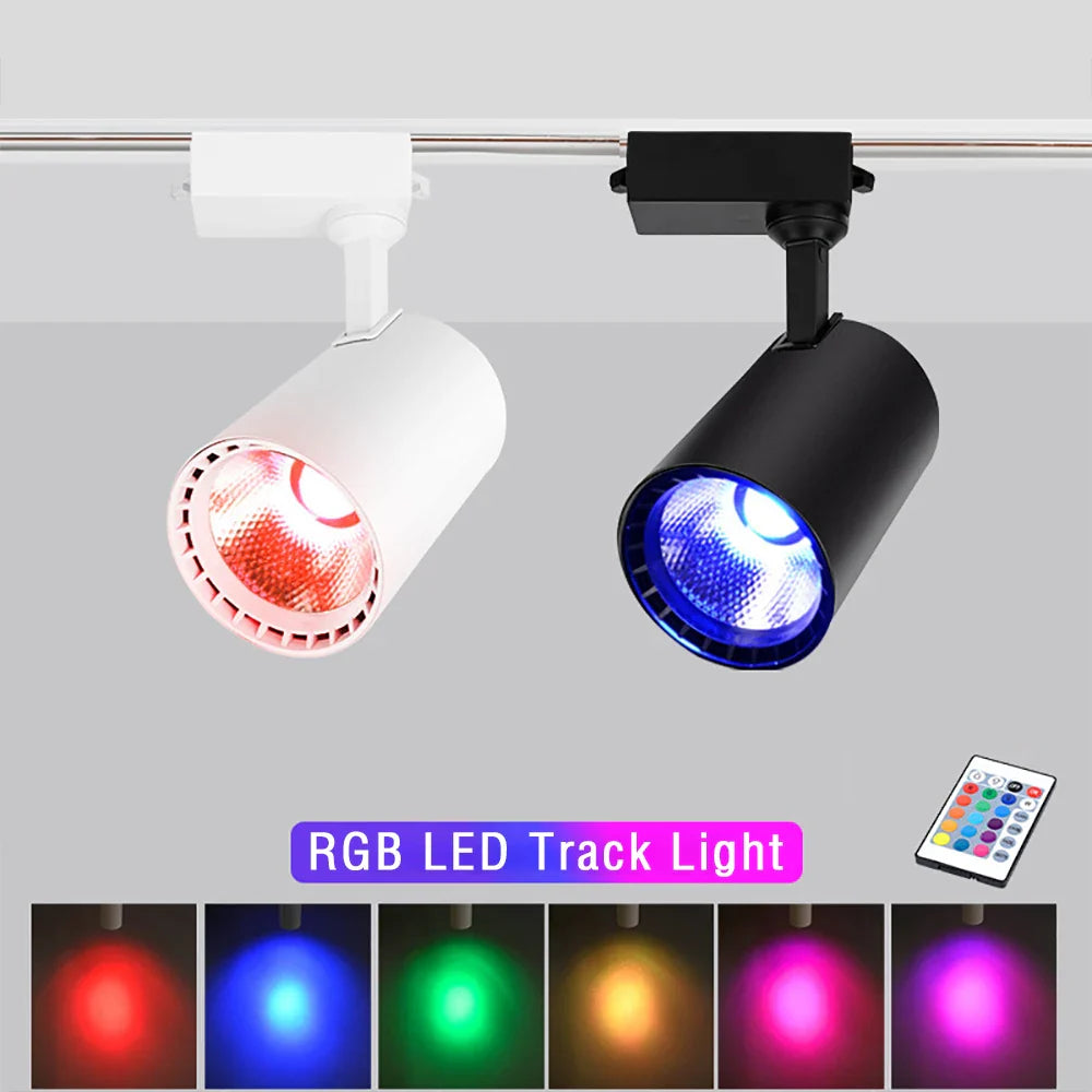 RGB LED Track Light - 16 Colors Stage Lighting Fixture for Neon Bar and KTV Decor ceiling light