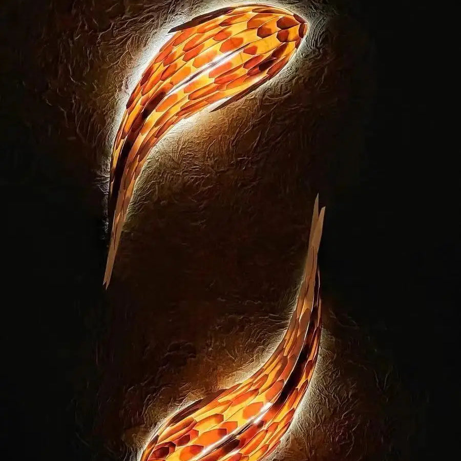 Dlight Decor Japanese Fish Wall Lamp Sculpture Wall Art