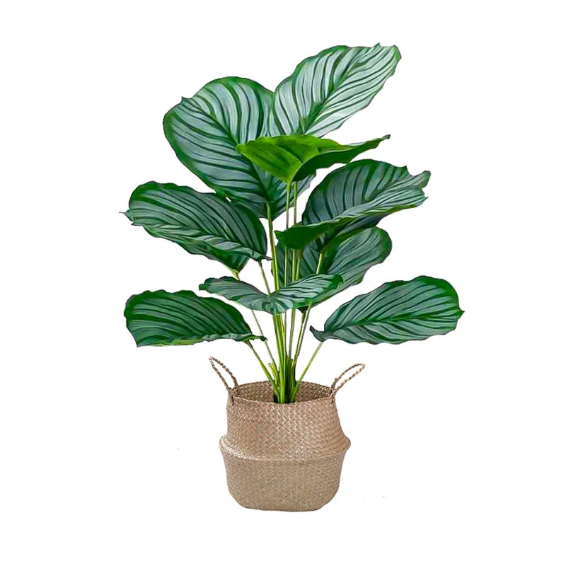 Dlight Decor 43cm Monstera Turtle Leaf Palm Branch for Home and Garden Decor