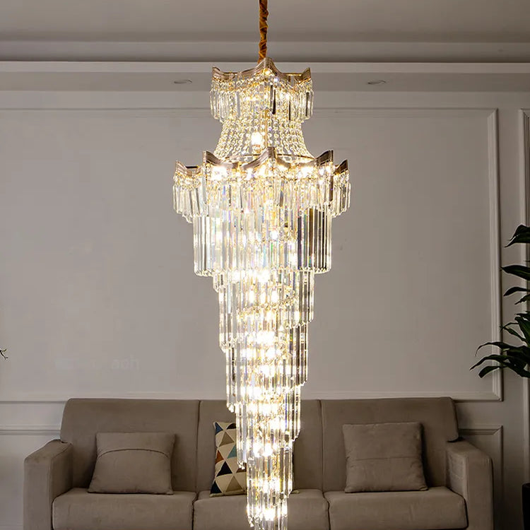 New Design Villa Living Room Crystal Chandelier - Grandeur For High Ceilings Hotel Lobbies And