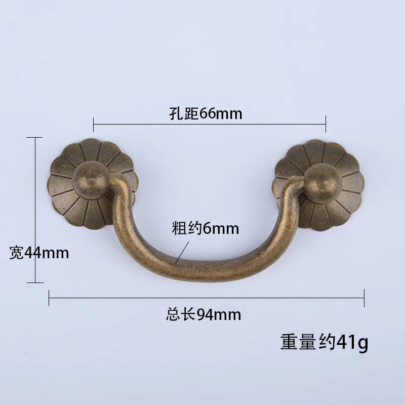 Antique Brass Arch Cabinet Pulls – Vintage Drawer Handles for Home Improvement T Bronzer 66mm Pulls