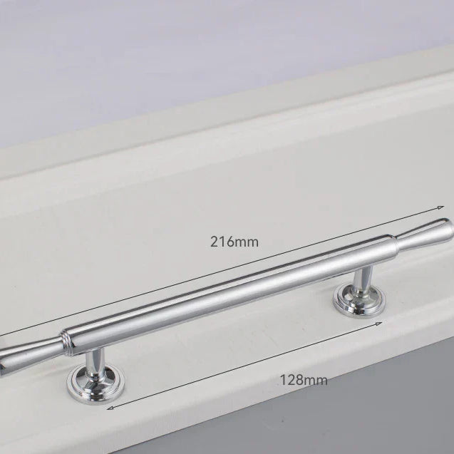 Chrome and Polished Gold Brass Furniture Handles – Modern Cabinet Drawer and Wardrobe Knobs 2030-BC 216mm Handles