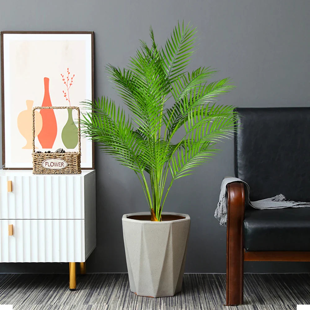 Dlight Decor 120cm Tall Palm Tree Branch with Coconut Leaves for Home and Office Decor