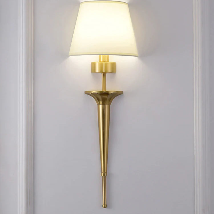 Copper Lamp - American Wall For Bedroom Simple Lamps With Classical Design Living Room Decor Led