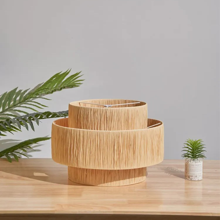 Artful Hand - Knitted Rattan Pendant Lamp - Elegant Lighting For Living Rooms And Bedrooms Lights