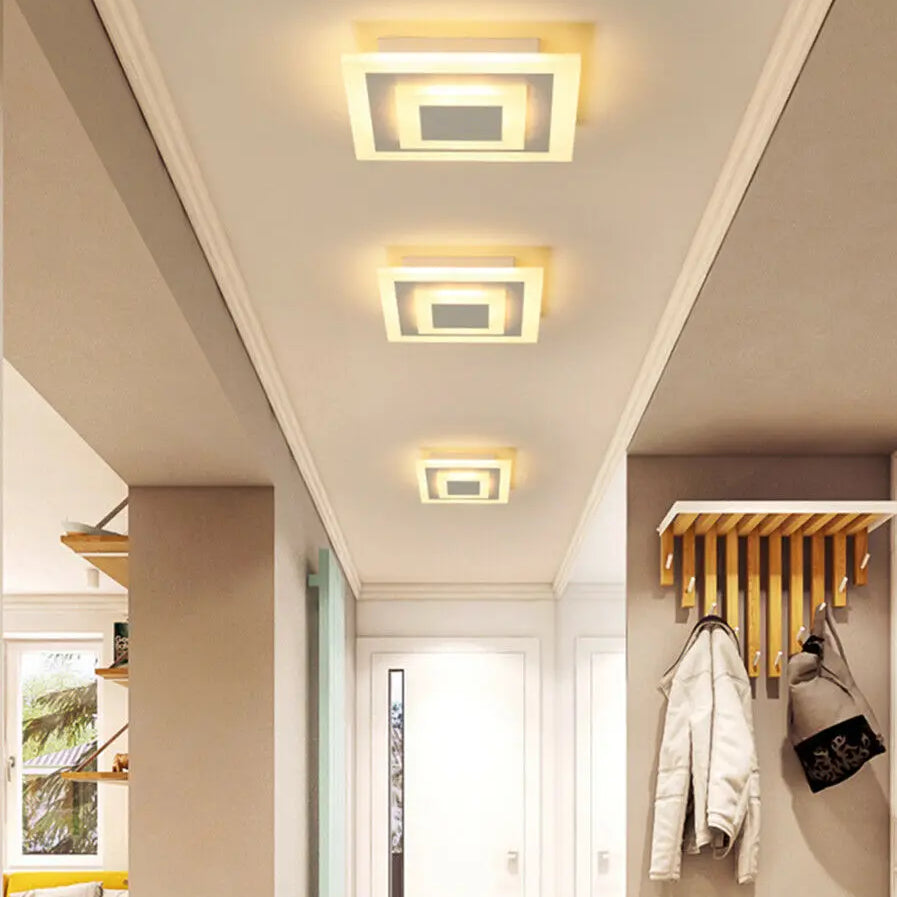 Elegant Led Acrylic Ceiling Light - Dimmable Lighting Fixture For Living Room Bedroom And More