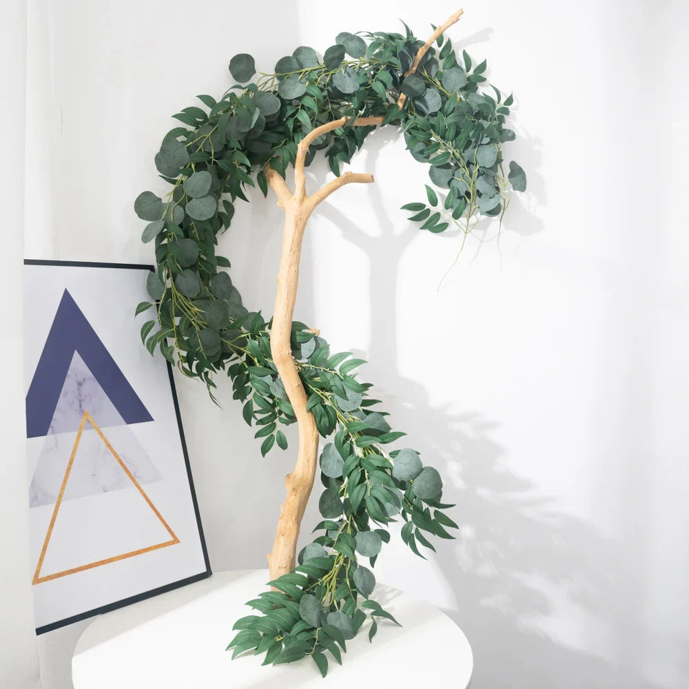 Dlight Decor 200cm Eucalyptus Vine with Willow Leaves for Hanging Decor