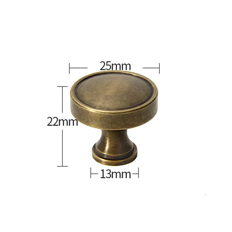 Antique Brass Round Cabinet Knobs – Vintage Drawer Wardrobe and Cupboard Pulls antique 25mm b knob