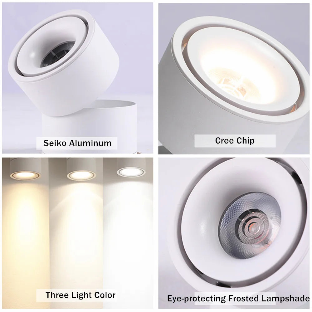 LED Track Light - 15W/12W/10W Spotlights for Bedrooms Shops and Corridors ceiling light