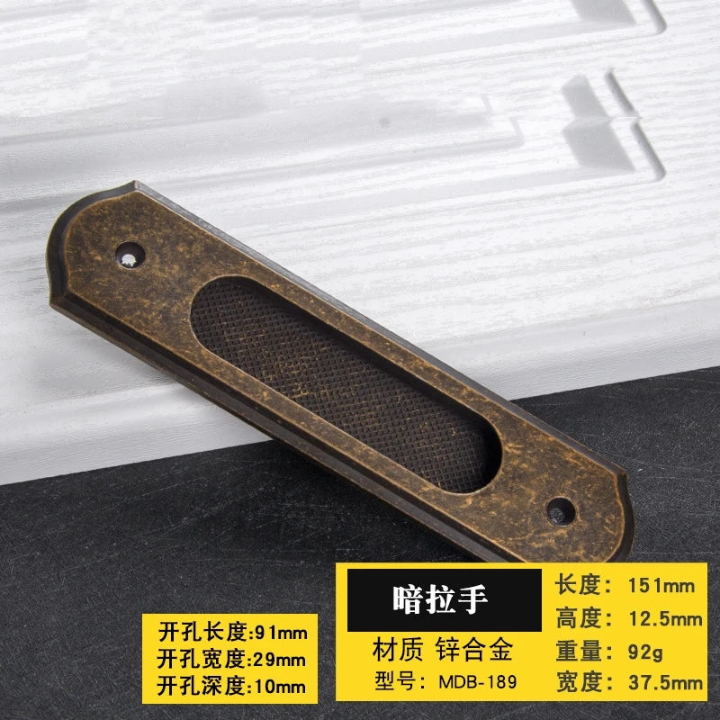 Antique Bronze Cabinet Handles - Retro Drawer Pulls Vintage Zinc Alloy Kitchen Hardware for Furniture Dresser and