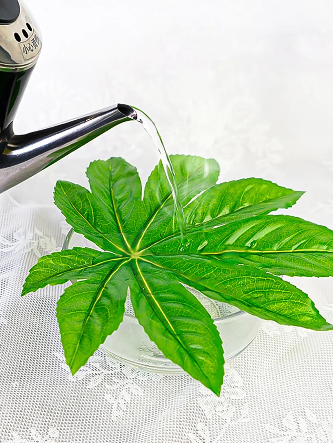 Dlight Decor 5 or 10pcs Tropical Fatsia Monstera Leaves for Table and Home Decor