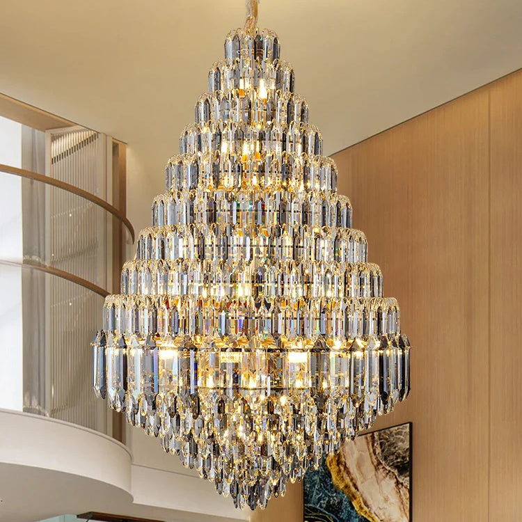 Golden Amber Grand Crystal Chandelier – product view 2