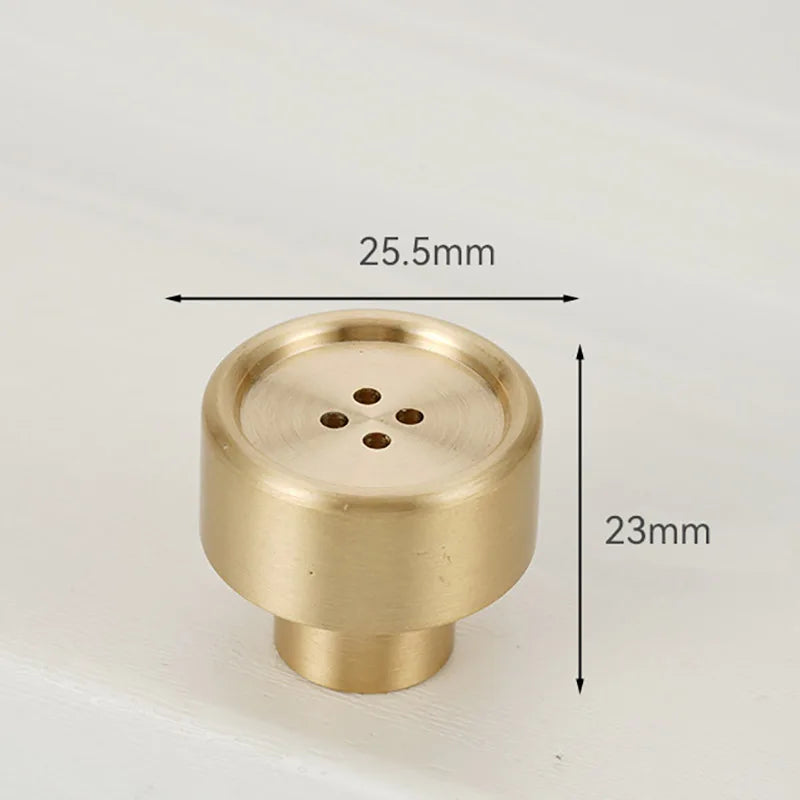 Solid Brass Kitchen Cabinet Handles – Modern Bar Pulls for Drawers and Wardrobes 25.5mm knob Handles