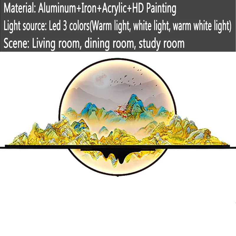 Dlight Decor Artistic Landscape Wall Glow Lamp Wall Art