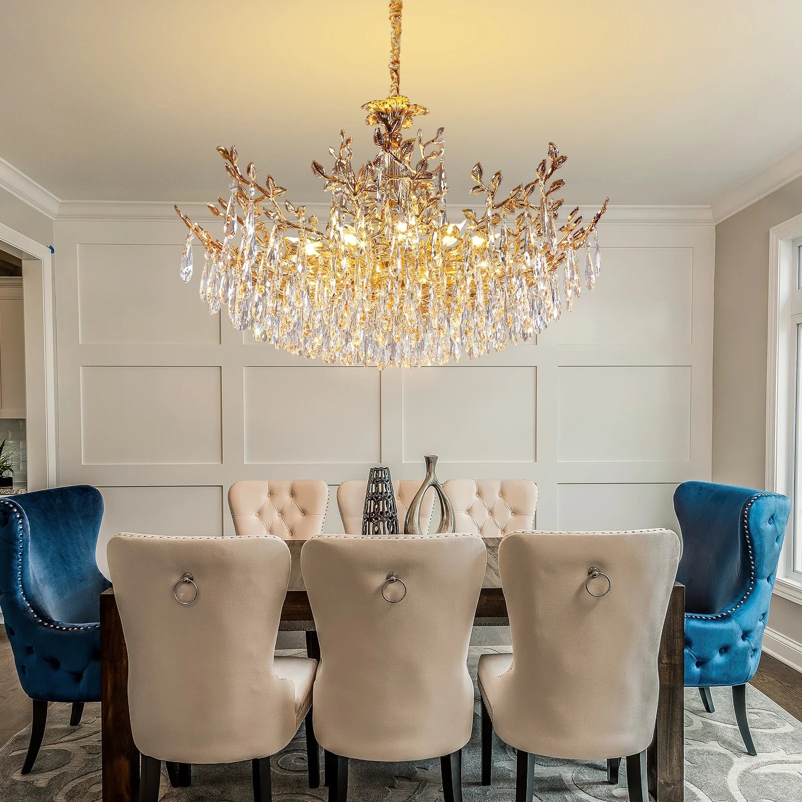 Camille Gold Branch Crystal Chandelier chandelier