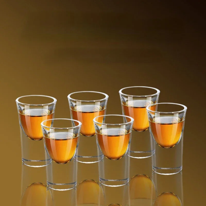 Dlight Decor 6pc 15ml Shot Glass Set – Thick Bottom Mini Liquor Cups 6pcs / 15ml