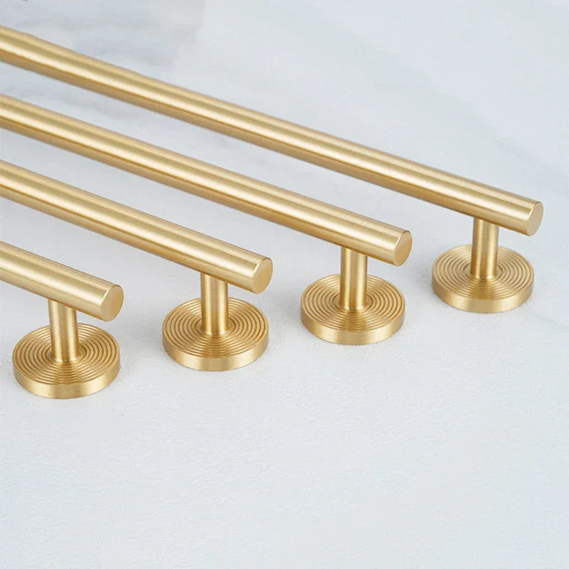 France Satin Gold Cabinet Handles – Solid Brass Kitchen Drawer Knobs and Door Pulls (130mm-510mm) Handles