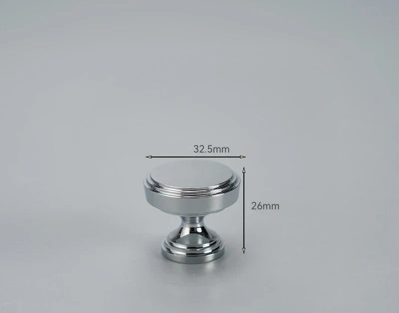 Chrome and Polished Gold Brass Furniture Handles – Modern Cabinet Drawer and Wardrobe Knobs BC 32mm Handles