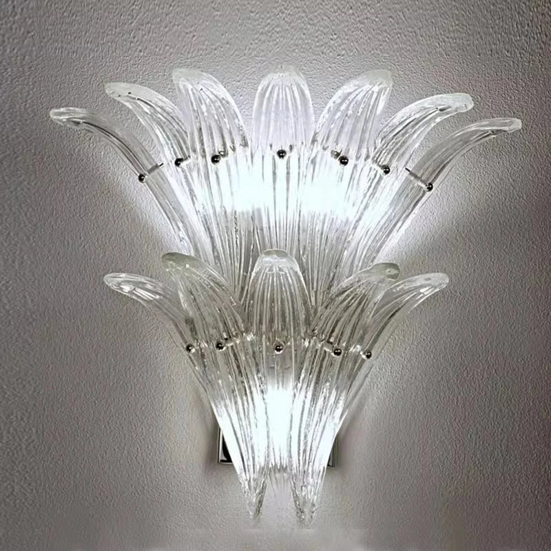Odette French Vintage Murano Glass LED Chandelier for Living Room & Staircase