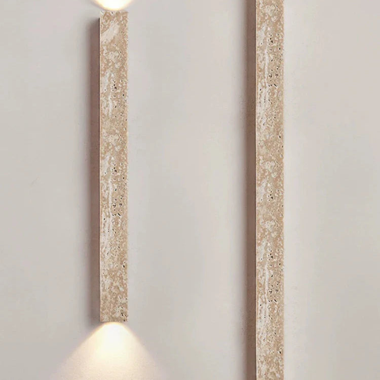 Long Wall Lamp With Led - Retro Stone Design For Bedroom Living Room And Staircase Atmosphere