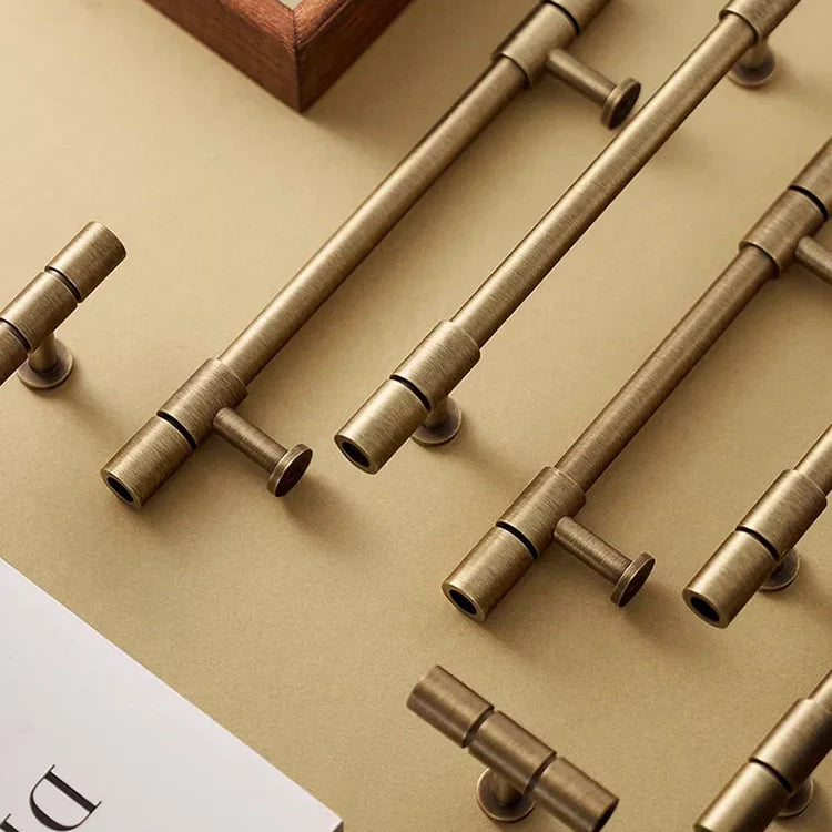 Gold and Bronze Brass Wardrobe Handles – Vintage Cabinet Drawer Pulls and Bar Handles Handles