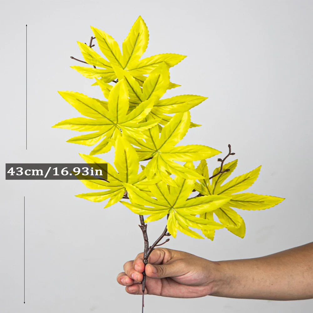 Dlight Decor 43cm Autumn Maple Leaf Branch for Fall Display 43cm Green