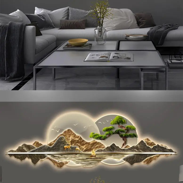 Dlight Decor Acrylic Carved LED Wall Art Light Wall Art