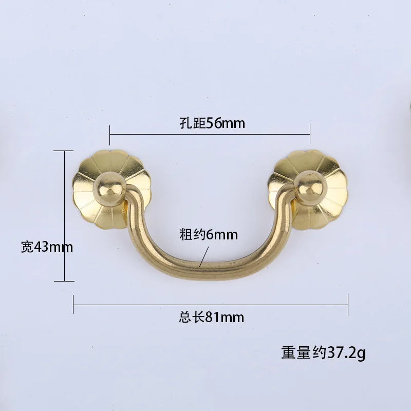 Antique Brass Arch Cabinet Pulls – Vintage Drawer Handles for Home Improvement T Copper 56mm Pulls