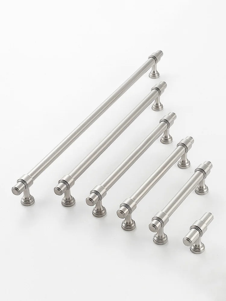 Brushed Nickel Brass Furniture Handles – Matte Silver Cabinet Pulls and Drawer Bars Handle